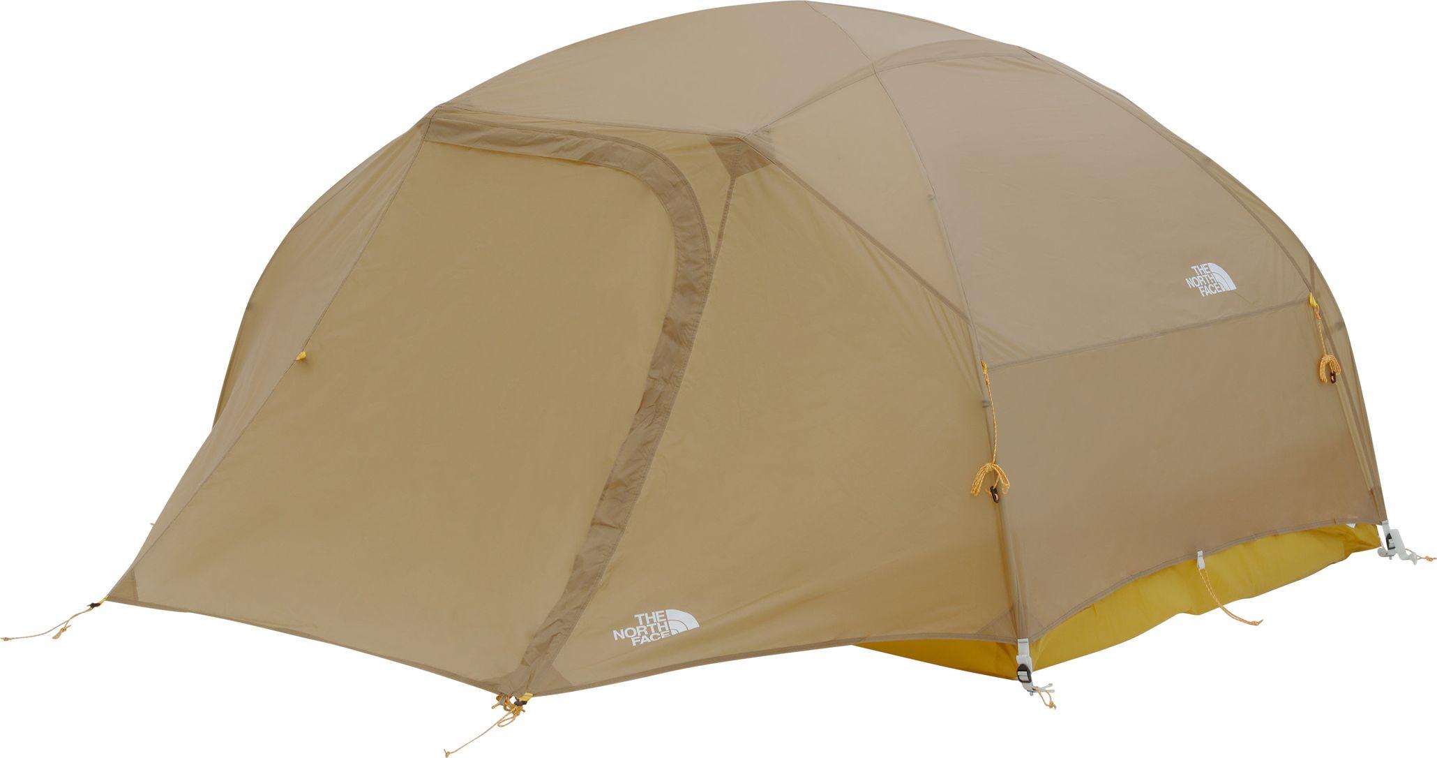 The North Face Trail Lite 3 kuppeltelt i khaki og gult