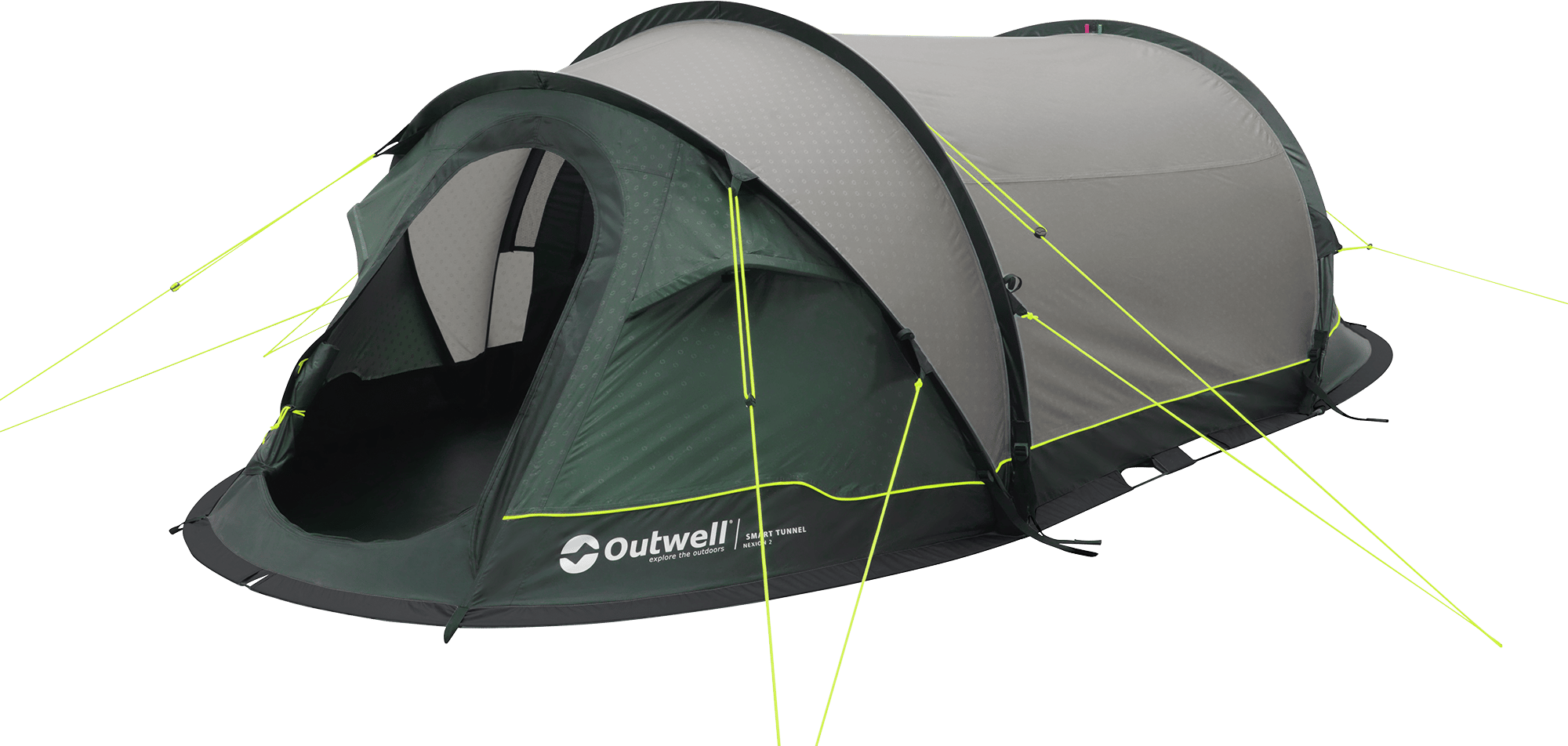 Grønt Outwell Nexion 2 pop-up-telt med separat oppbevaringsdel